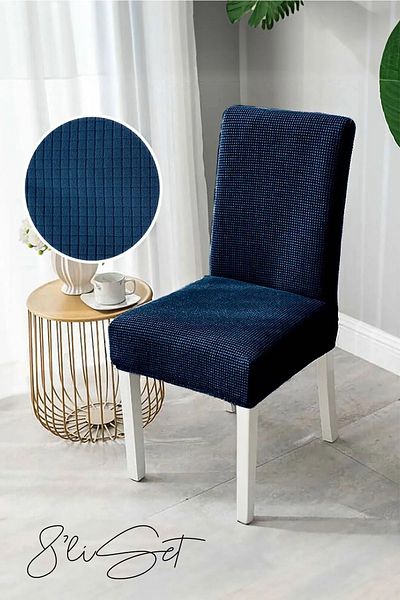 Tor Store Set de 8 huse pentru scaune, lycra, elastic, antiderapant, pentru scaune și huse decorative