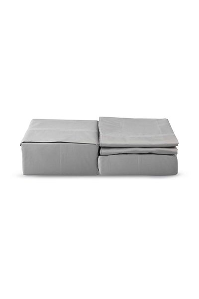 Orange Bed & Bath Elegance | Double cotton sheet set 4 pieces 800 stitches - Gray