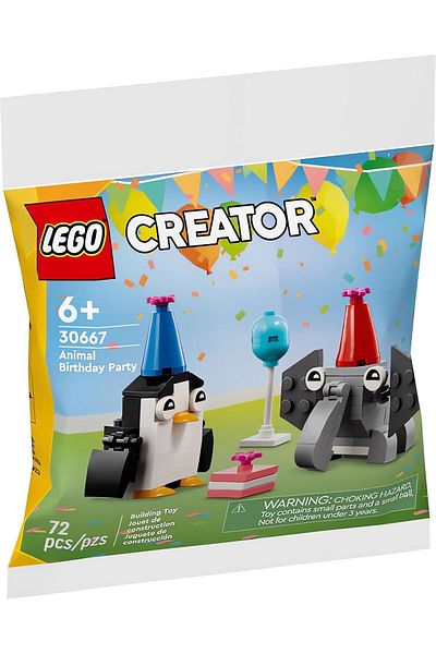LEGO ®   Animal Birthday Party 30677 - Toy Construction Set for Children 6+ (72 Pieces)