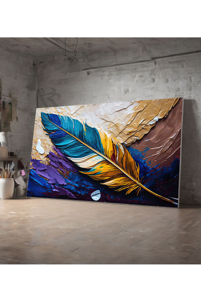 AR AJANS KANVAS TABLO Pene de culori Arata ca pictura in ulei Pictura decorat...