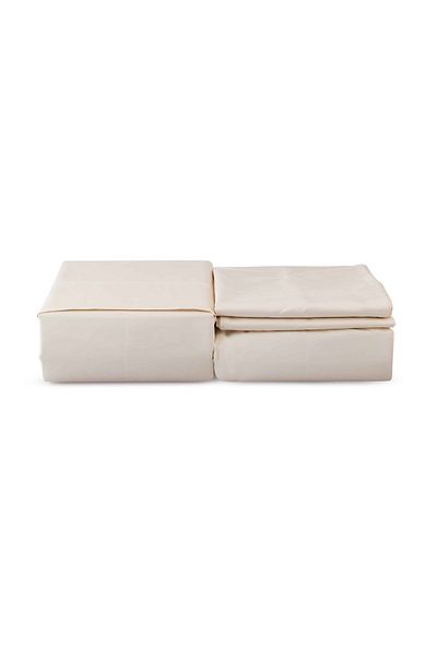 Orange Bed & Bath أناقة | طقم ملاءات قطنية مزدوجة 4 قطع 800 غرزة - عاجي