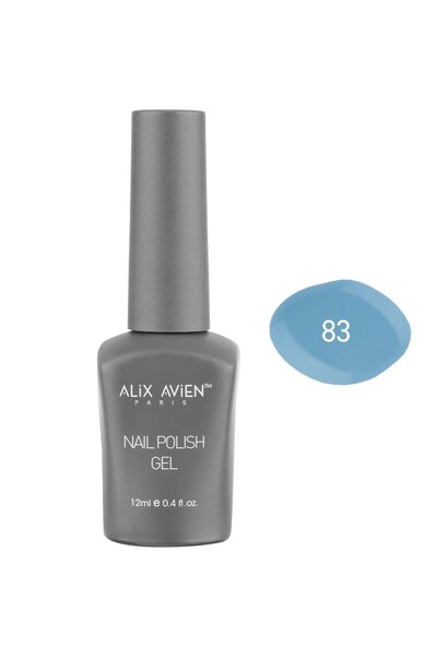Alix Avien Mavi Gri Kalıcı Oje 83-Yoğun Renk Veren Jel Oje 12 ml-Nail UV Gel ...