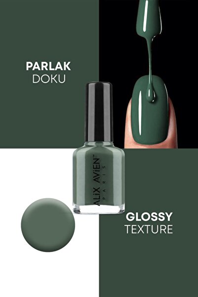 Alix Avien Soluk Yeşil 110 - Yüksek Pigmentli Uzun Süreli Kalıcılık Hızlı Kuruma - Nail Lacquer 110