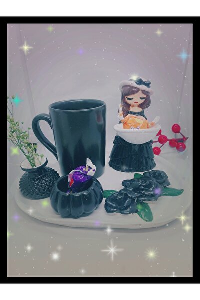 Handmade Coffee Color 5 Piece Gift Cup Set - Surprise Turkish Delight