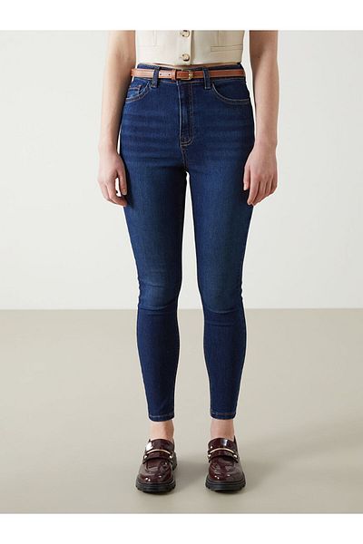 LC Waikiki Pantaloni Jeans Jupiter Super Skinny Fit pentru femei cu centură în talie