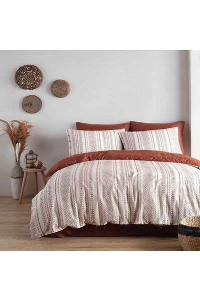 Prime Sleeks Комплект завивка с двоен жакардов сатен - 100% памук, 200x220 см