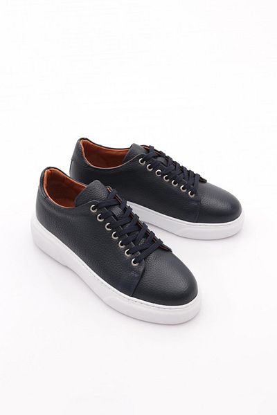 DGN Ανδρικά παπούτσια Sneakers Γνήσιο δέρμα Navy Blue Floater White 26111325