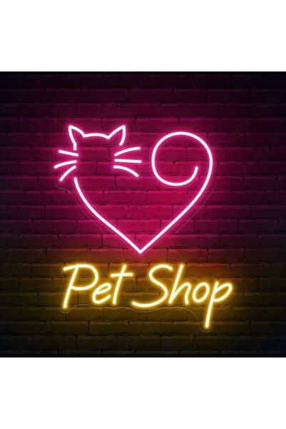 Neon LED Dekoratif Aydınlatma -Pet Shop, 40x55cm-
