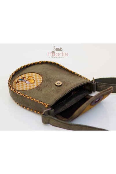 HOODİEMOUSE Little Prince Figured Cross Braided Shoulder Bag Ethnic Bohemian Style - Green