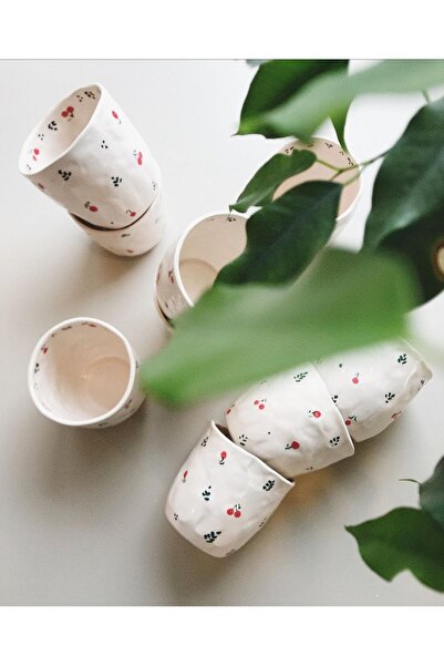 WEBBMODA كوب الكرز مصنوع يدويًا