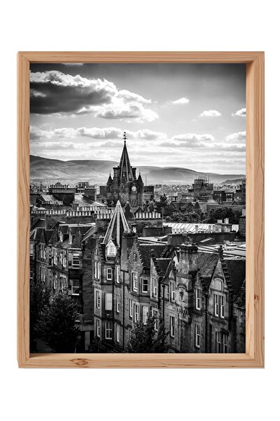 Jeronkarji Edinburgh, İskoçya Ahşap Tablo Çerçeveli Tatil Gezi Hediyelik Ev  ...