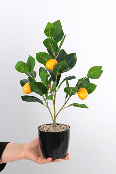 Yapay Çiçek Deposu Saksıda Yapay Limon Ağacı 40cm