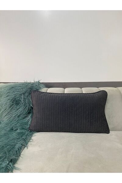 KIRLENT KILIFI 1 ADET BELLİK  33*58 ŞÖNİL KADİFE KUMAŞ ANTRASİT GRİ RENK