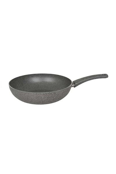 Mehtap 28 cm Granite Wok Pan - Glass Lid