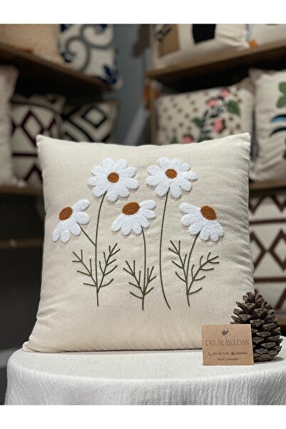 Home 2’li Papatya Desenli Punch Kırlent Kılıfı