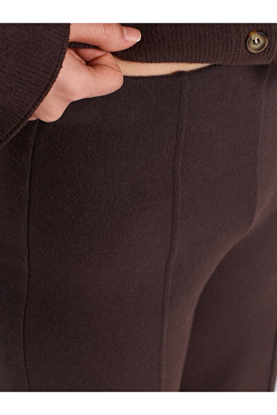 Dilvin 71819 Yüksek Bel Pantolon-Kahve