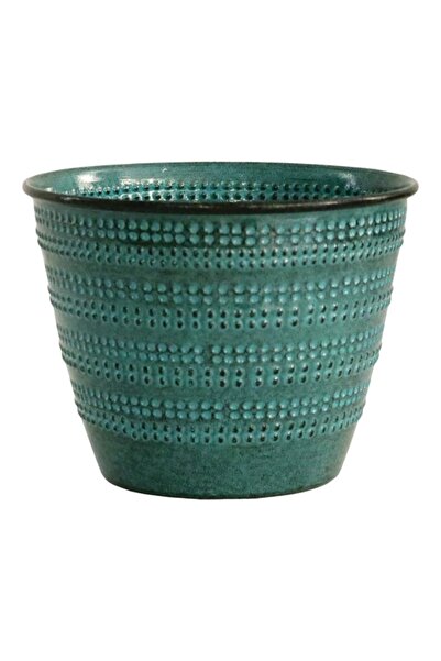 Robert Allen وعاء معدني مرصوف بالحصى مع فتحات تصريف 6 بوصات