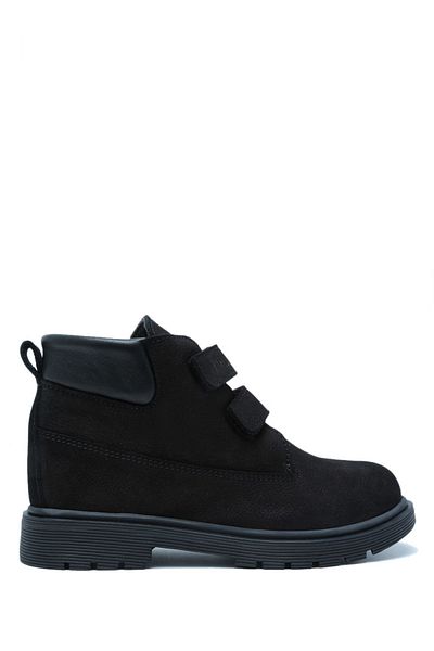 Kifidis Kibo19 Kifidis-Kids Unisex Παιδικές Μπότες 27-36 Μαύρες Δερμάτινες Nubuck
