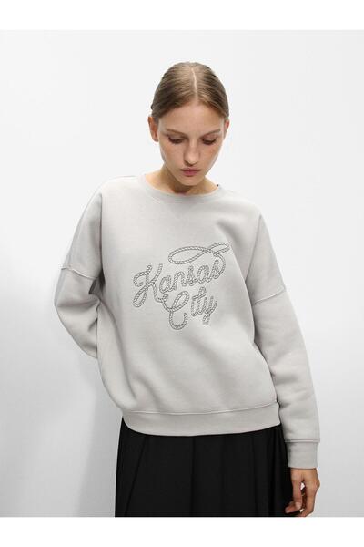 PARFOIS Nakış Detaylı Sweatshirt
