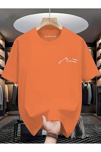 BENROMA 1 tricou este un cadou pentru achiziții de 6 și mai sus în coș - Tricou oversize cu imprimeu White Mountain