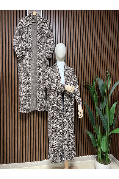 ayseningiyimevi Leopard Pattern Knitwear Cardigan