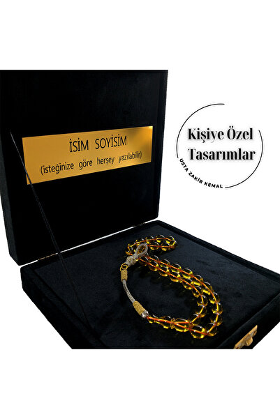 Zikir Tesbih Ateş Kehribar Tesbih, Kazaziye Püsküllü Kişiye Özel Seri, Sıkma ...