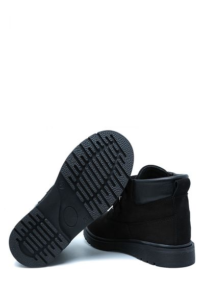 Kifidis Kibo19 Kifidis-Kids Unisex Παιδικές Μπότες 27-36 Μαύρες Δερμάτινες Nubuck
