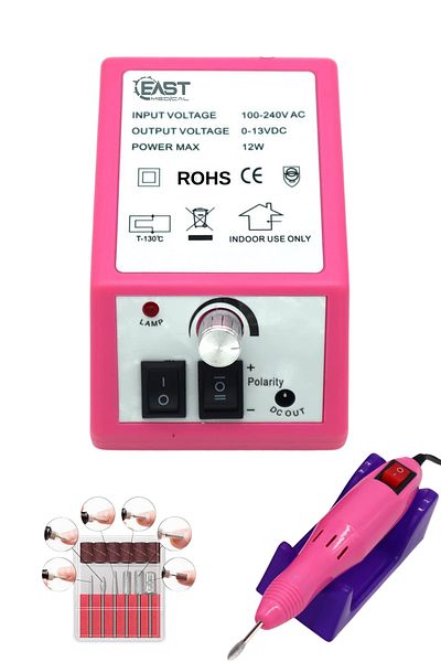 east medical Prosthetic Nail Milling Machine Manicure Pedicure Nail File Device Electric 6 Heads
