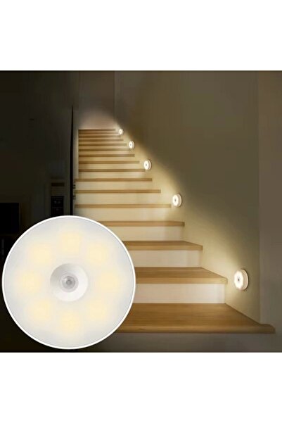 Yenimiyeni Hareket Sensörlü Usb Şarjlı Beyaz Led Işık Lamba