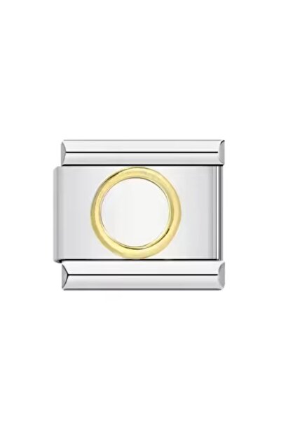 POKAK Gold Color Ring Steel Italian Charm Bracelet Attachment 1 Piece 9mm