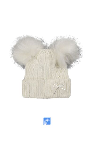 Kardelen Butik Denizli Double Pompom Decorated Beret