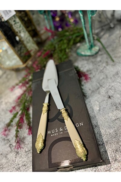 hediye Esterhomedecor Italian 2-Piece Serving Spoon Cream