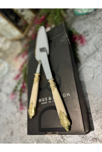 hediye Esterhomedecor Italian 2-Piece Serving Spoon Cream