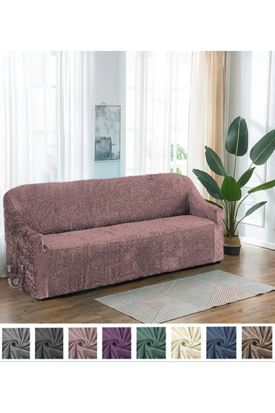 upmall Βελούδινο κάλυμμα 3 θέσεων Ελαστικό κάλυμμα καναπέ |   Ελαστικό κάλυμμ...