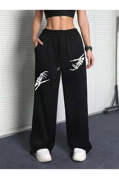 Touz Moda Φαρδιά φόρμα Unisex με γοτθικό στάμπα Street Style