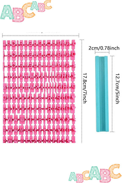 Neskuk Cookie Sugar Dough Letter Mold Fondant Letter Mold Children's Cookie M...