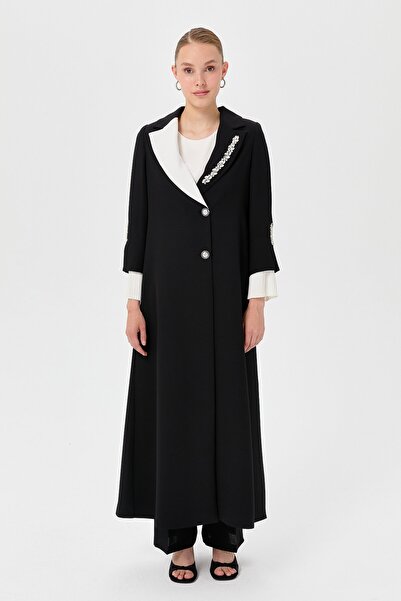 Nihan Taşlı Pantolon Ceket Takım Siyah