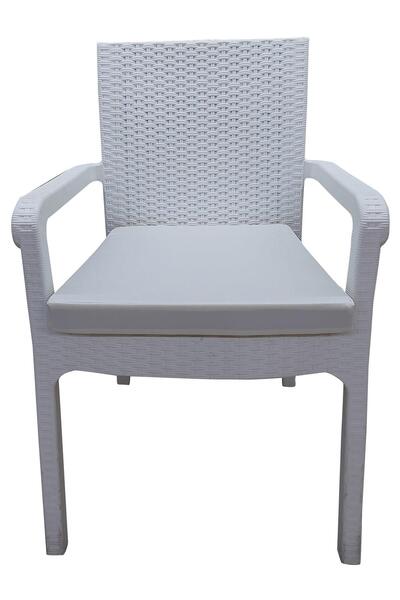 mirzade MİRZADE 4 ADET HERA SİESTA MİNDER SU GEÇİRMEZ KUMAŞ 5 CM GRİ SÜNGER-KREM