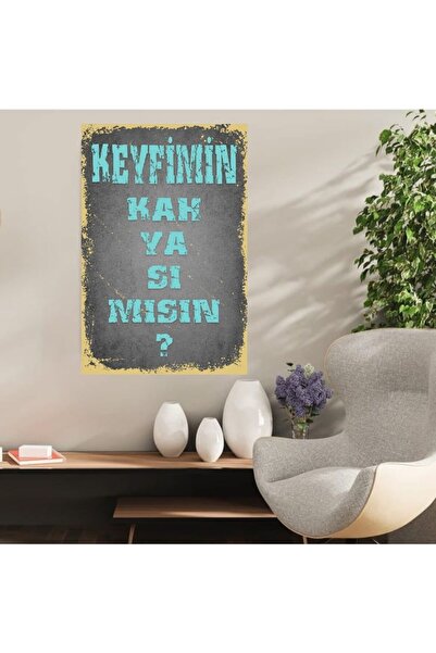 DURUSOY Ρετρό ξύλινη αφίσα από MDF - Αστεία ατάκες, γραφικά τοίχου, τοπία, ισ...