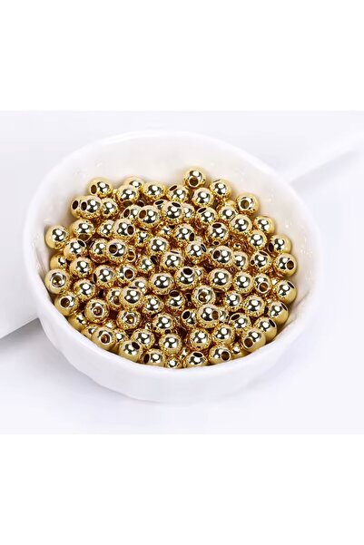 Yumuşakkeçe Позолочені латунні намистини круглі для виготовлення браслетів і ...