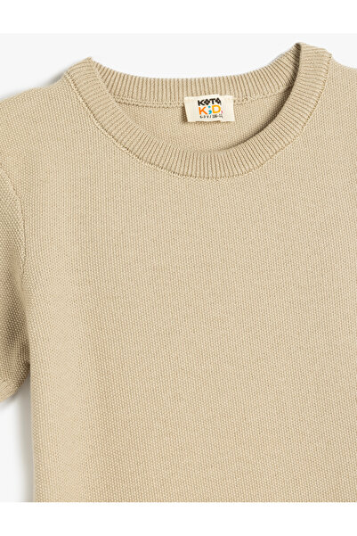 Koton Short Sleeve Crew Neck Basic Knitwear Sweater