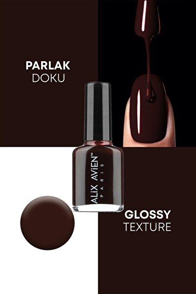 Alix Avien Vişne Rengi Oje 23 - Yüksek Pigmentli Uzun Süreli Kalıcılık Hızlı Kuruma - Nail Lacquer 23
