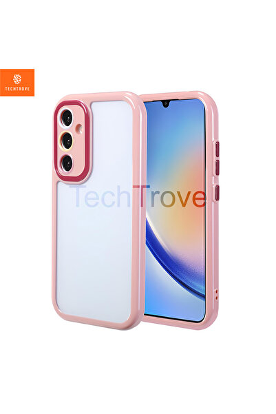 TechTrove Samsung Galaxy A34 Kılıf Kamera Korumalı Renkli Kenar Ve Çerçeve Ta...
