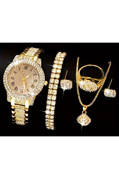 Geneva 5'i bir yerde şık tasarım kolye,küpe,bileklik,yüzük ve saat