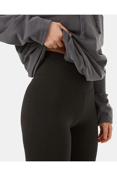 BRAVORİTE Black High Waist Ribbed Leggings
