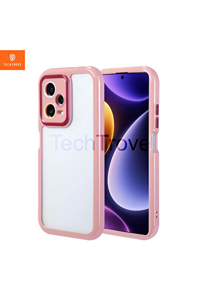 TechTrove Xiaomi Redmi Note 12 Pro Plus 5G Kılıf Kamera Korumalı Renkli Kenar...