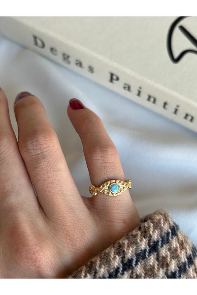 ringbox Eye Model Turquoise Stone Sparrow Finger Ring