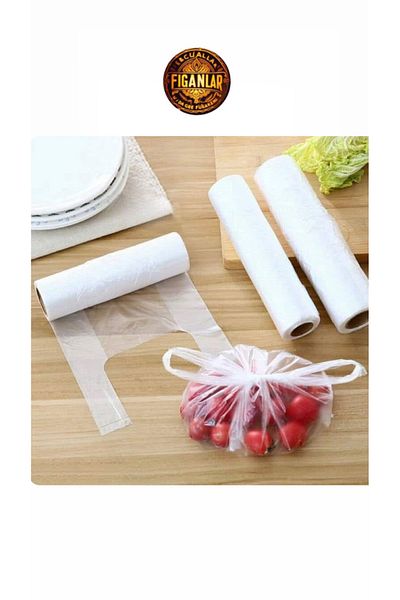 figanlar ambalaj Medium Size Roll Market Grocery Bags 200 X5 Roll Transparent Color Fruit Vegetable Bags