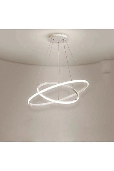 LEGACY Modern Design White Led 2 Piece Chandelier - Bedroom - Living Room - Children's Room - Kitchen