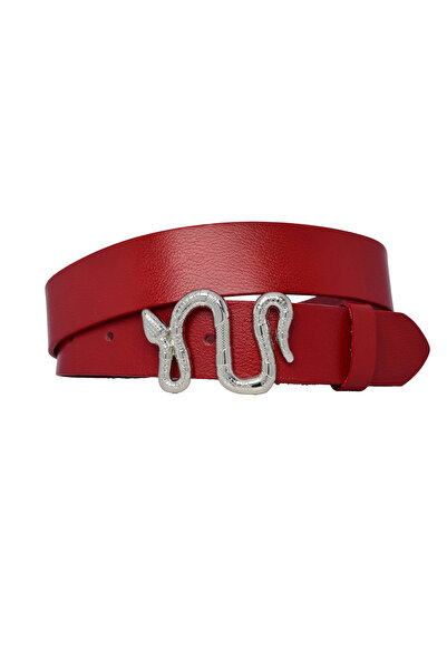 GoDeri 100% естествена кожа, дамски дънки Tosado със сребърна катарама тип змия, спортен колан 4 см=an-byn-46